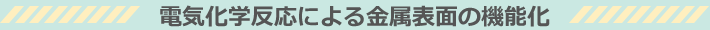 電気化学反応による金属表面の機能化